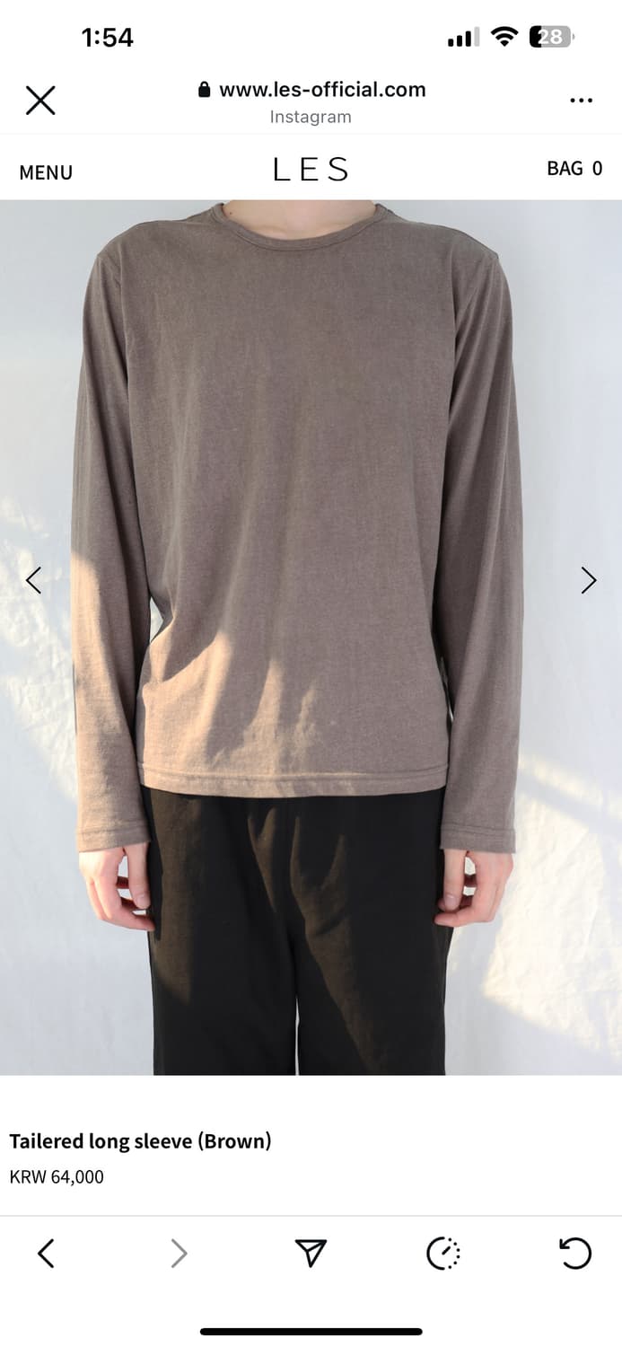 Les 레스 long sleeve (brown) 2 상품이미지1