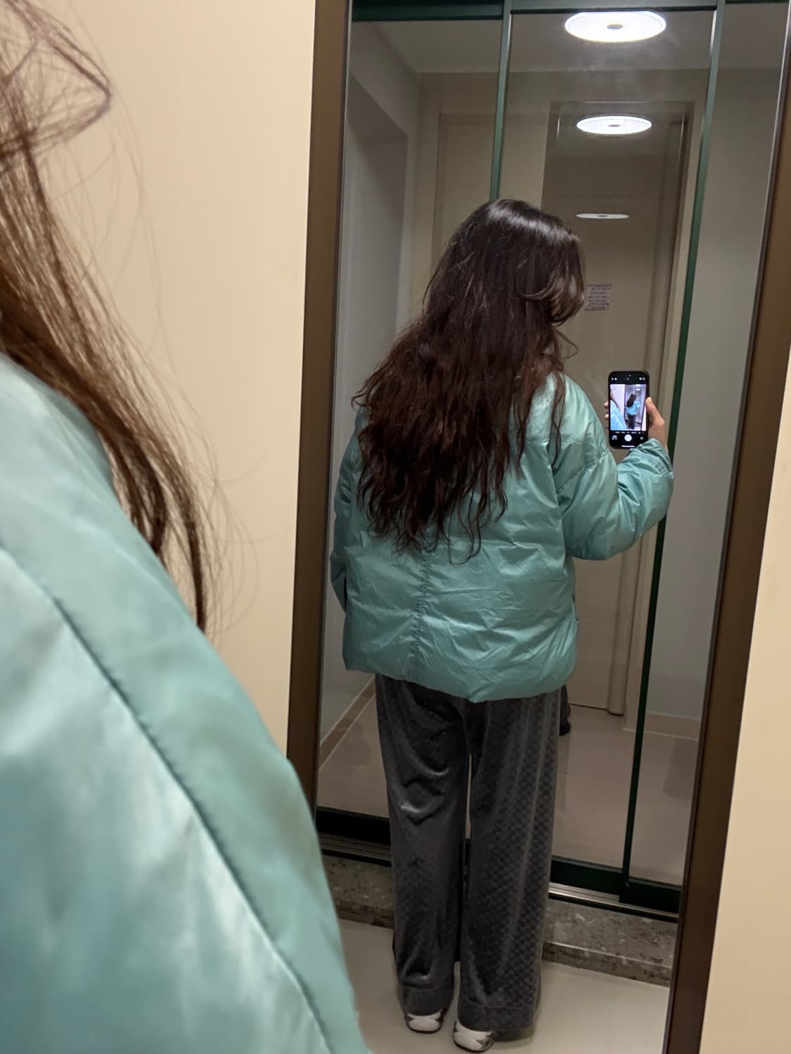 더일마 리버스구스 패딩 민트 상품이미지5