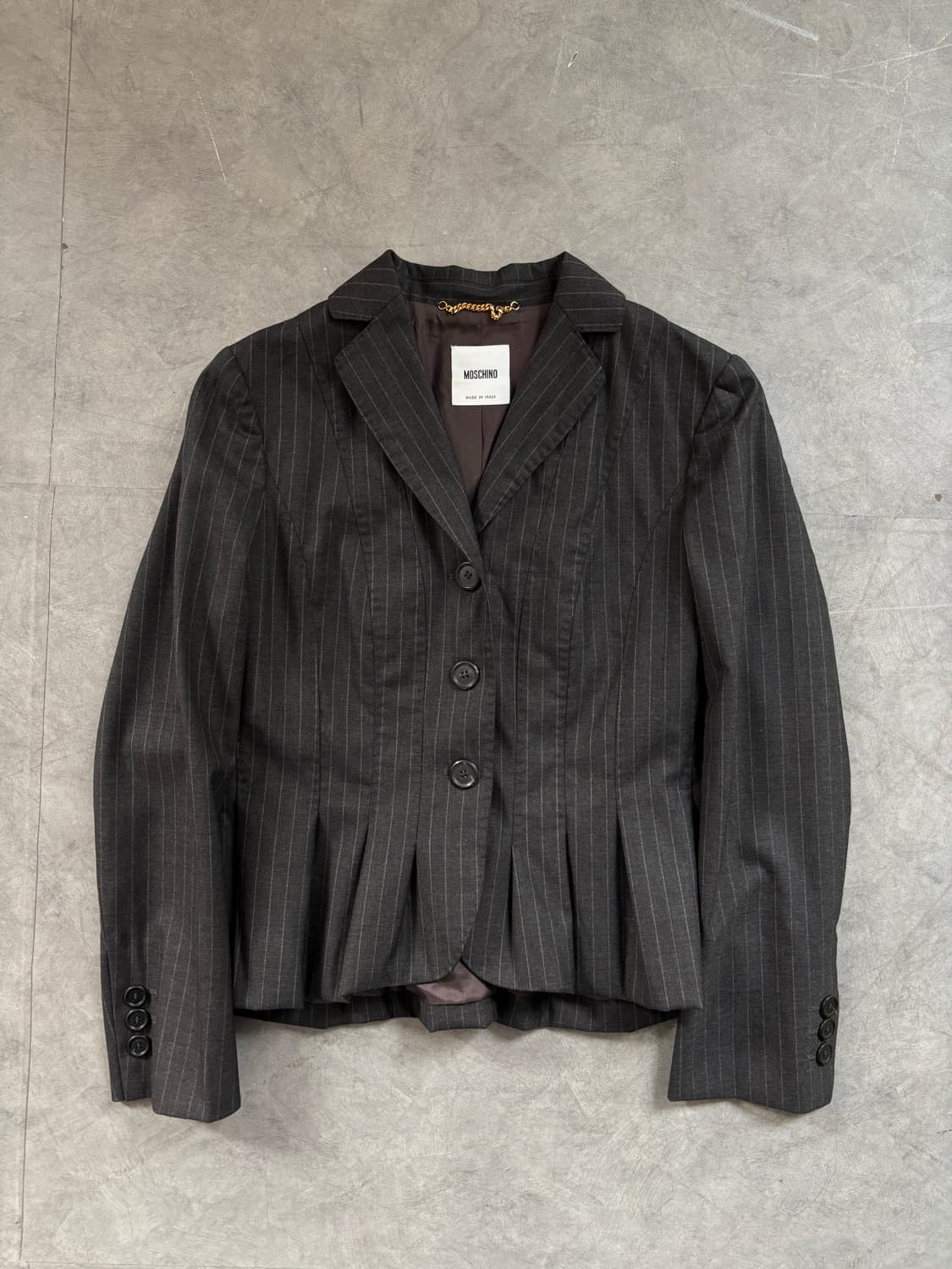 Moschino 모스키노 07FW 차콜 핀스트라이프 셋업 상품이미지4