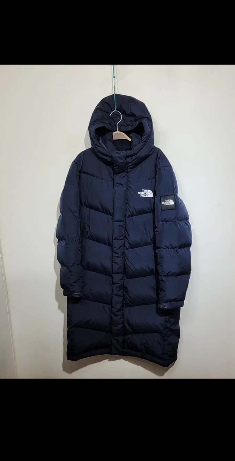 (L) 노스페이스 구스다운 롱패딩 점퍼 네이비 거위털 패딩코트  상품이미지1