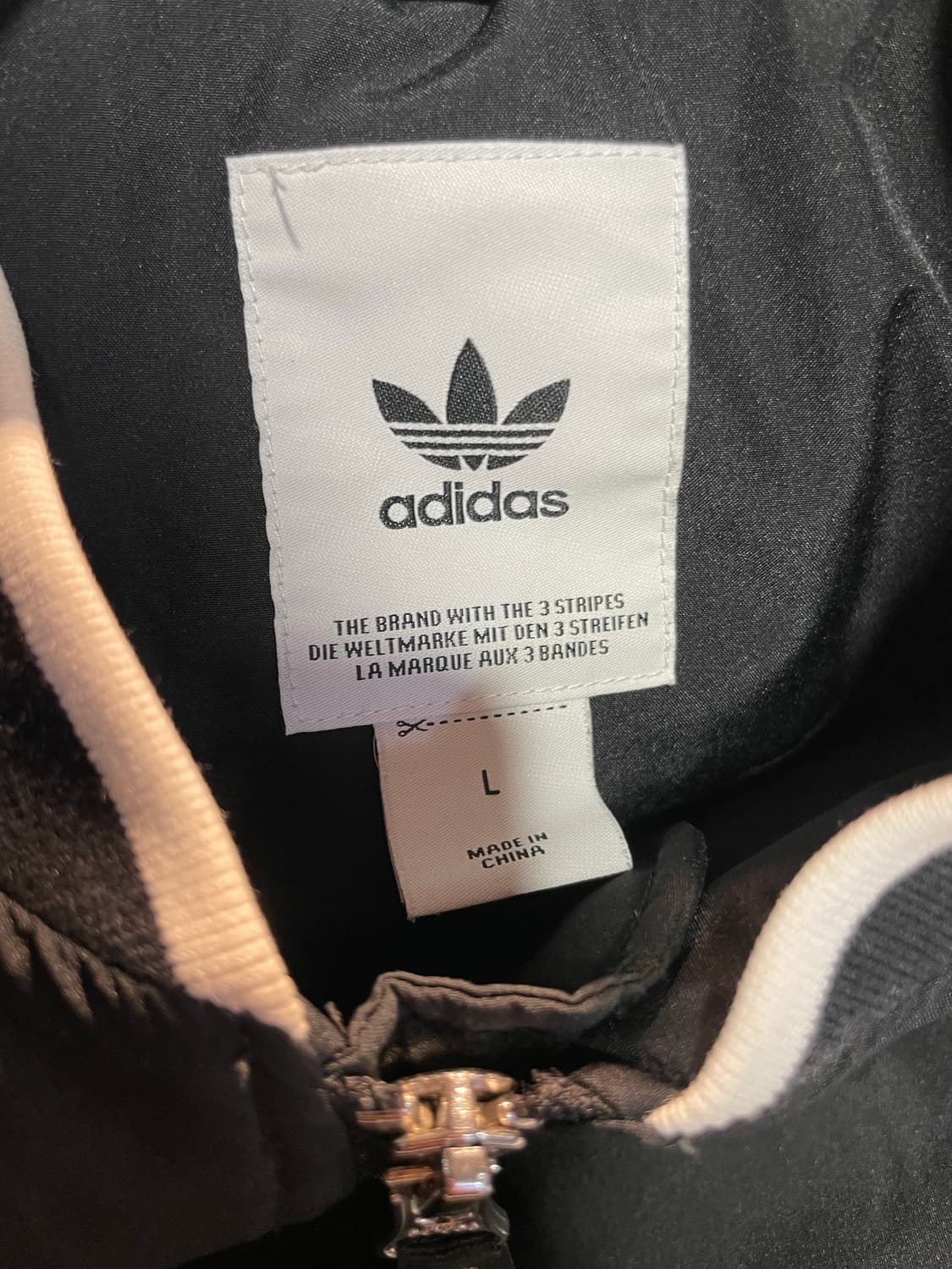 아디다스 블랙 트레포일 봄버 자켓 L 상품이미지5