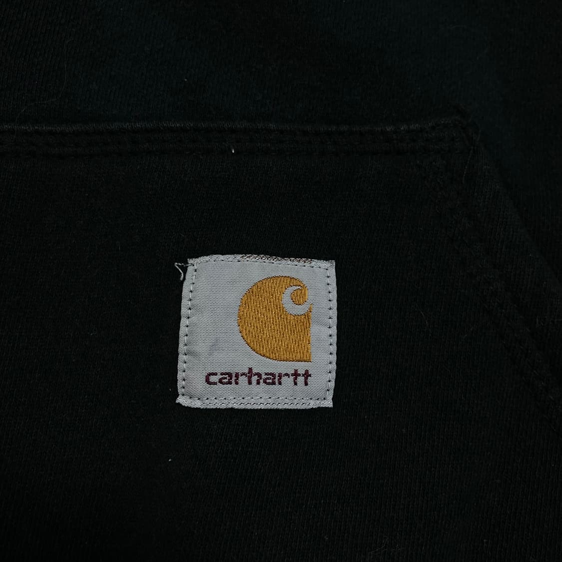 칼하트 패치 박스 로고 블랙 후드티 상품이미지2