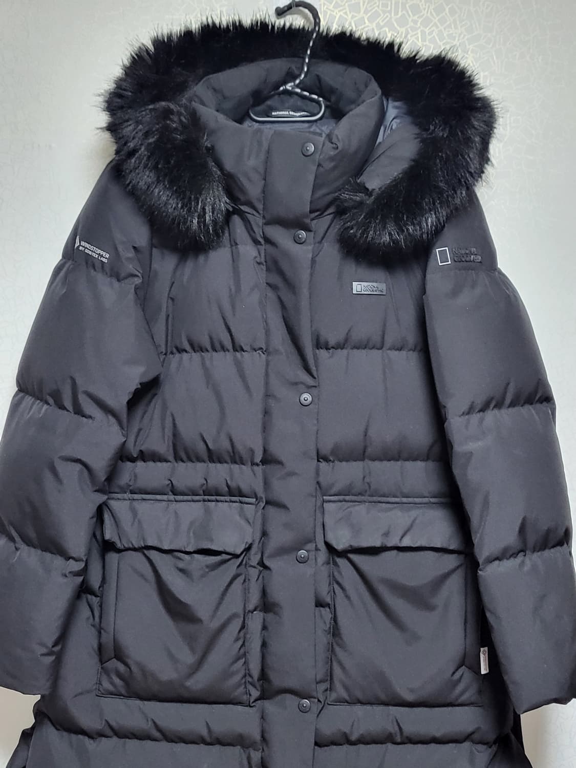 내셔널지오그래픽 아틀라스 윈드스토퍼 여성 롱패딩 상품이미지4