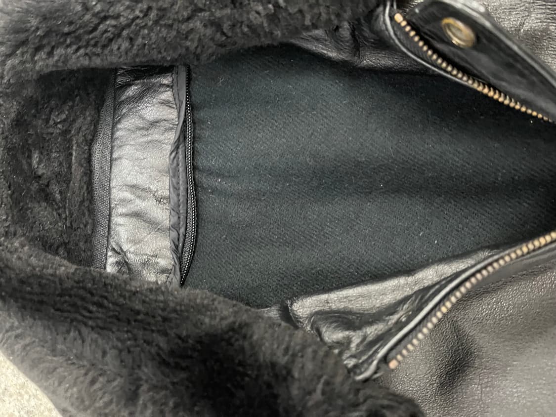 Xl) 빈티지 소가죽 퍼 레더 자켓 상품이미지8