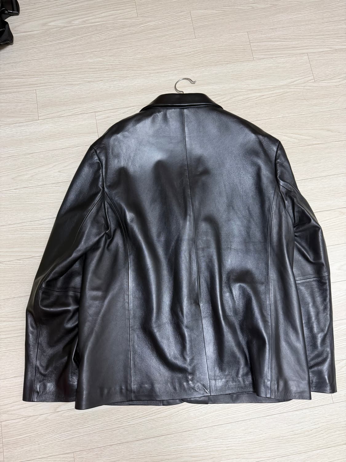 [XL]도프제이슨 양가죽 램스킨 레더 블레이저 자켓 블랙 상품이미지2