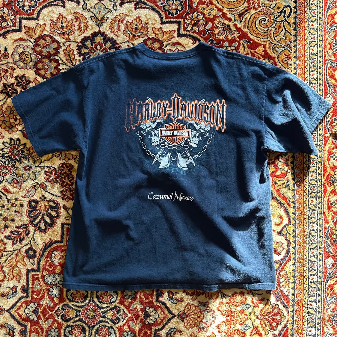 00s Harley-Davidson Skull & Axe - 2XL 상품이미지5