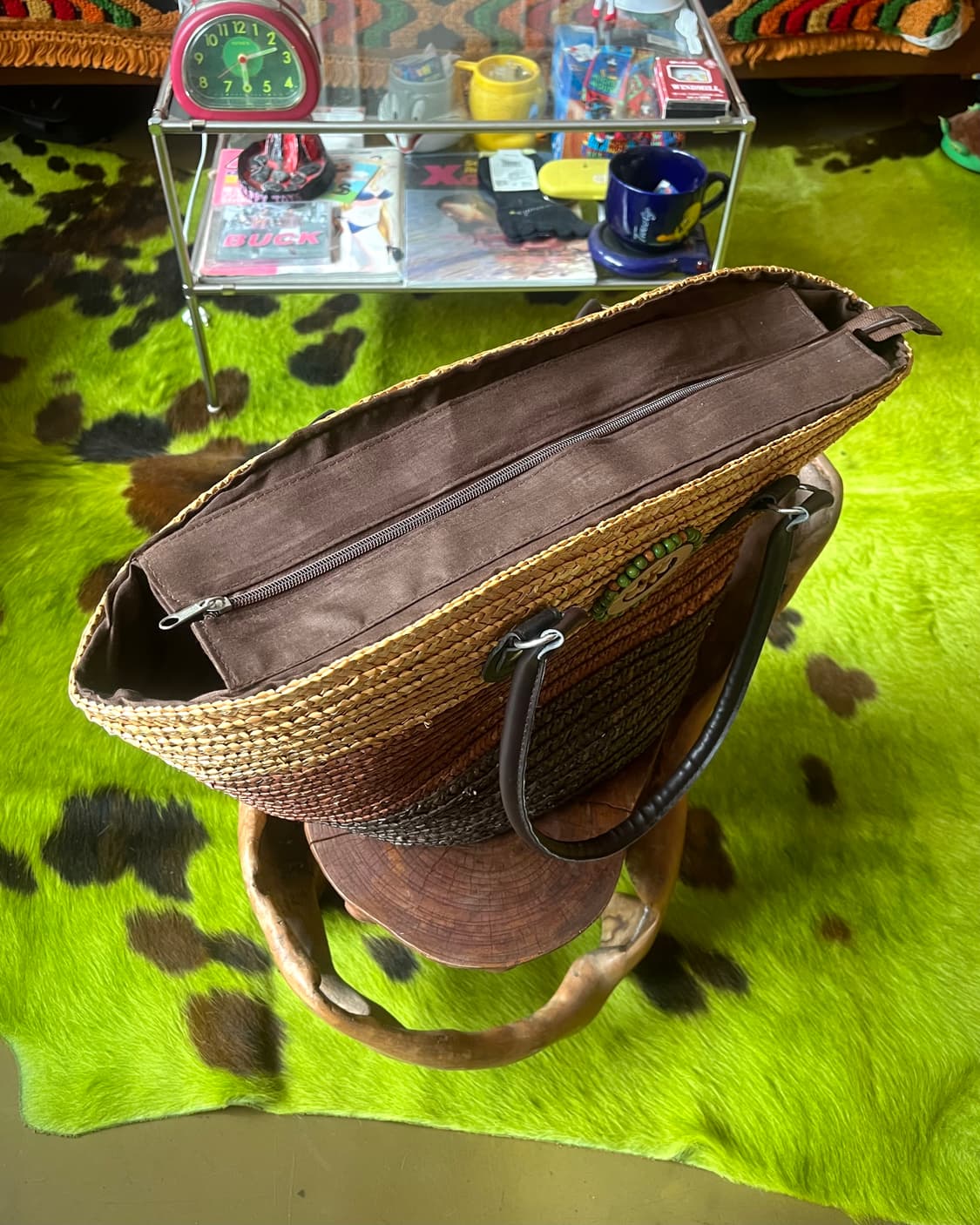 Indian Vintage Rattan Beads Shopper Bag 상품이미지9