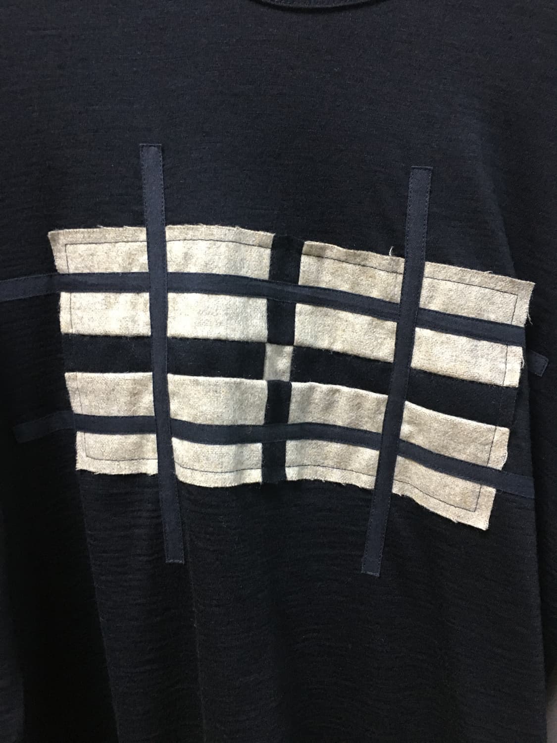 꼼데가르송 울 패치워크 니트 상품이미지2