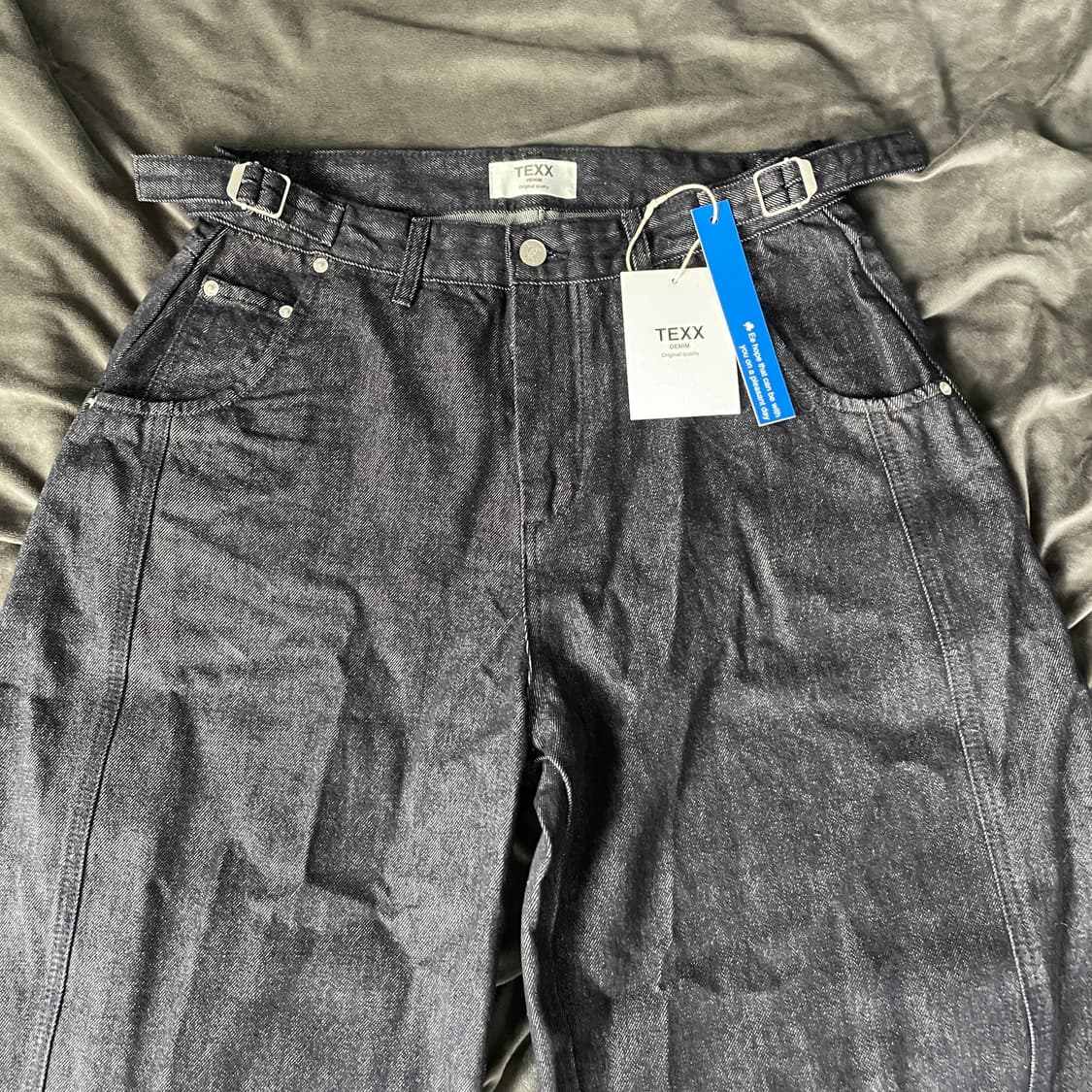 TEXX 텍스 TY302 커브드 배기 벌룬 데님 L사이즈 택포함 새상품 상품이미지2