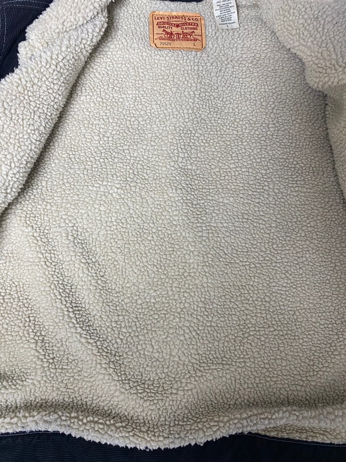 빈티지 리바이스 코듀로이 쉐르파 블랙 상품이미지4