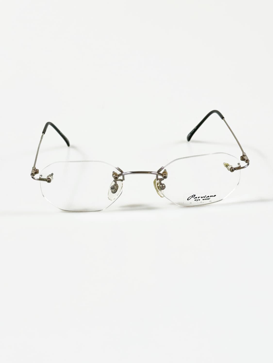 PARUIANO 실버 메탈 무테 스퀘어 빈티지 안경 상품이미지2