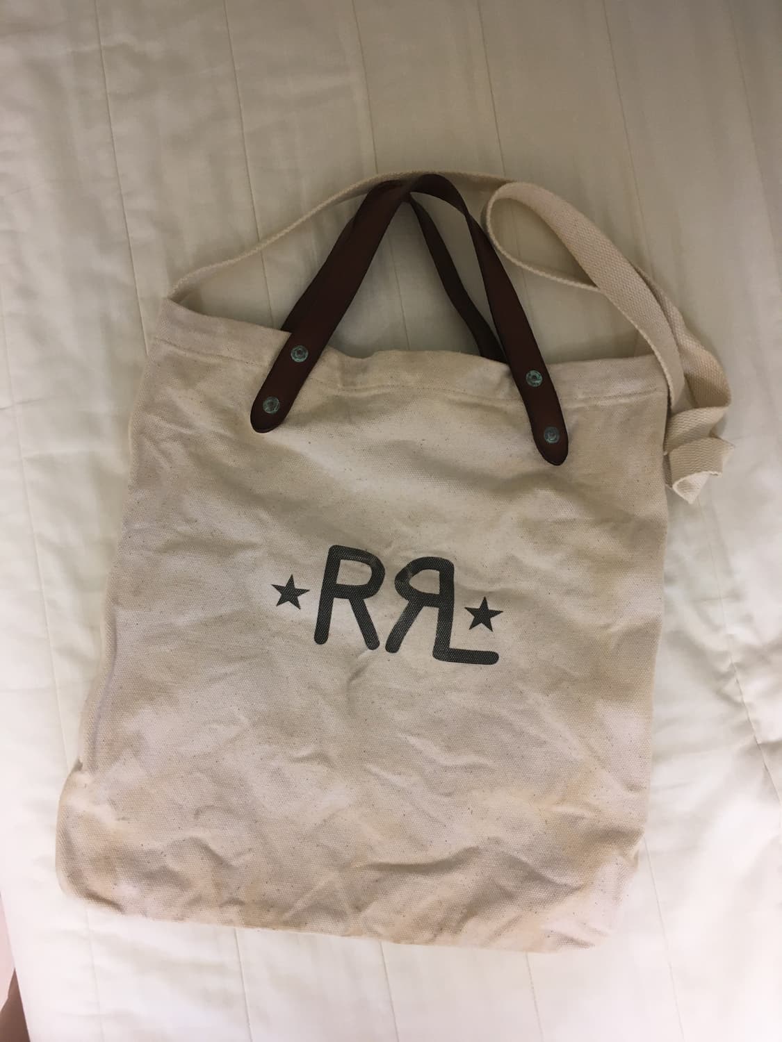 RRL 캔버스 로고 토트백 아이보리 가방 상품이미지2