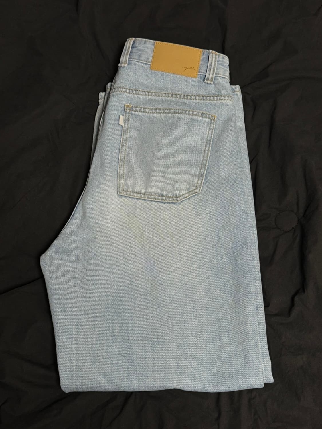 유스 와이드 데님팬츠 라이트블루 M (현행) 상품이미지2