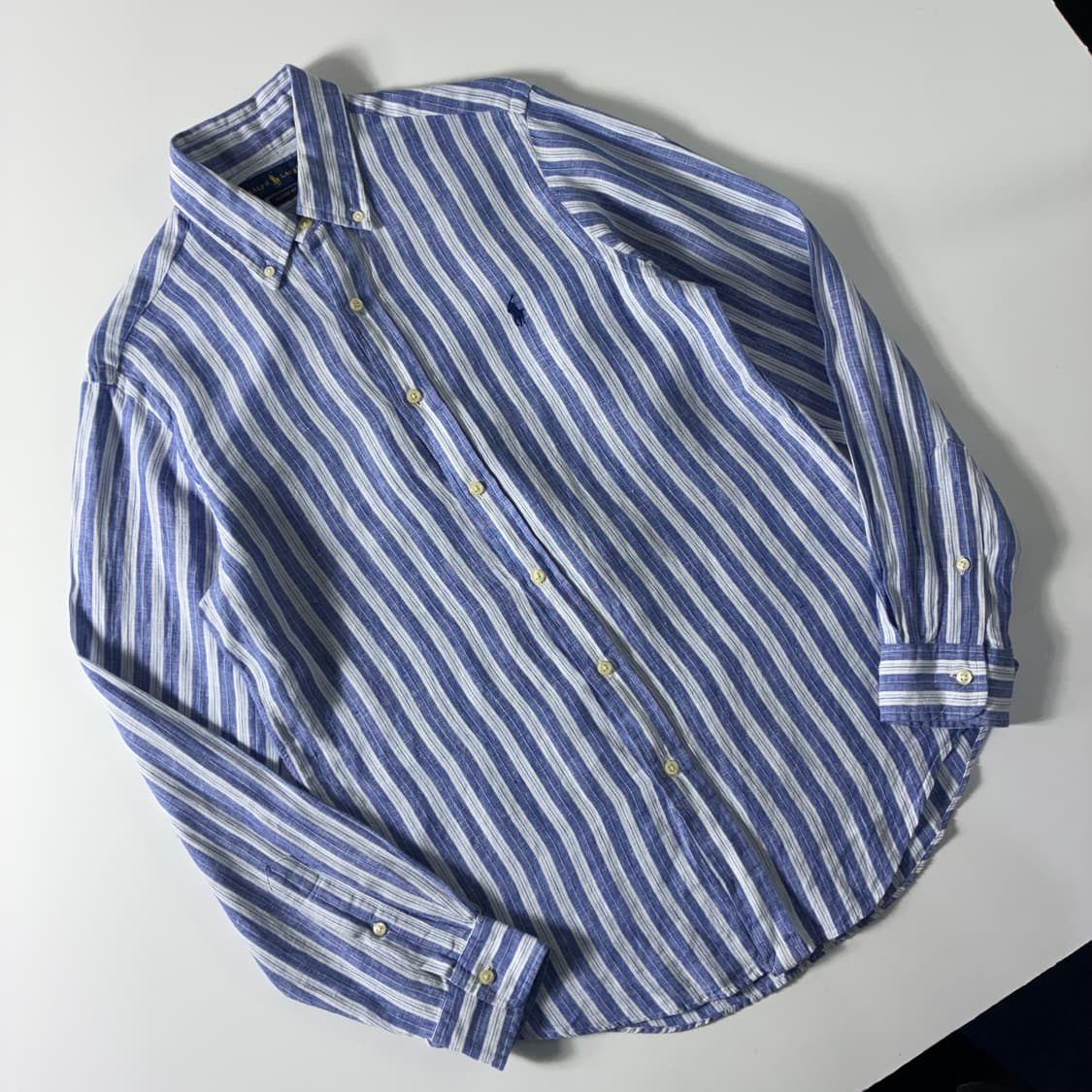 Polo  폴로 랄프로렌 자수 스트라이프 린넨 셔츠  상품이미지2