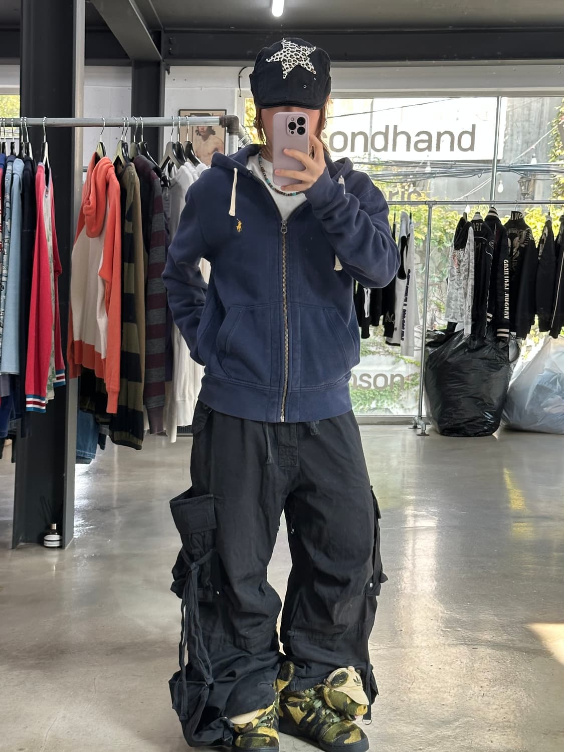 폴로랄프로렌 코튼후드집업 네이비 상품이미지2