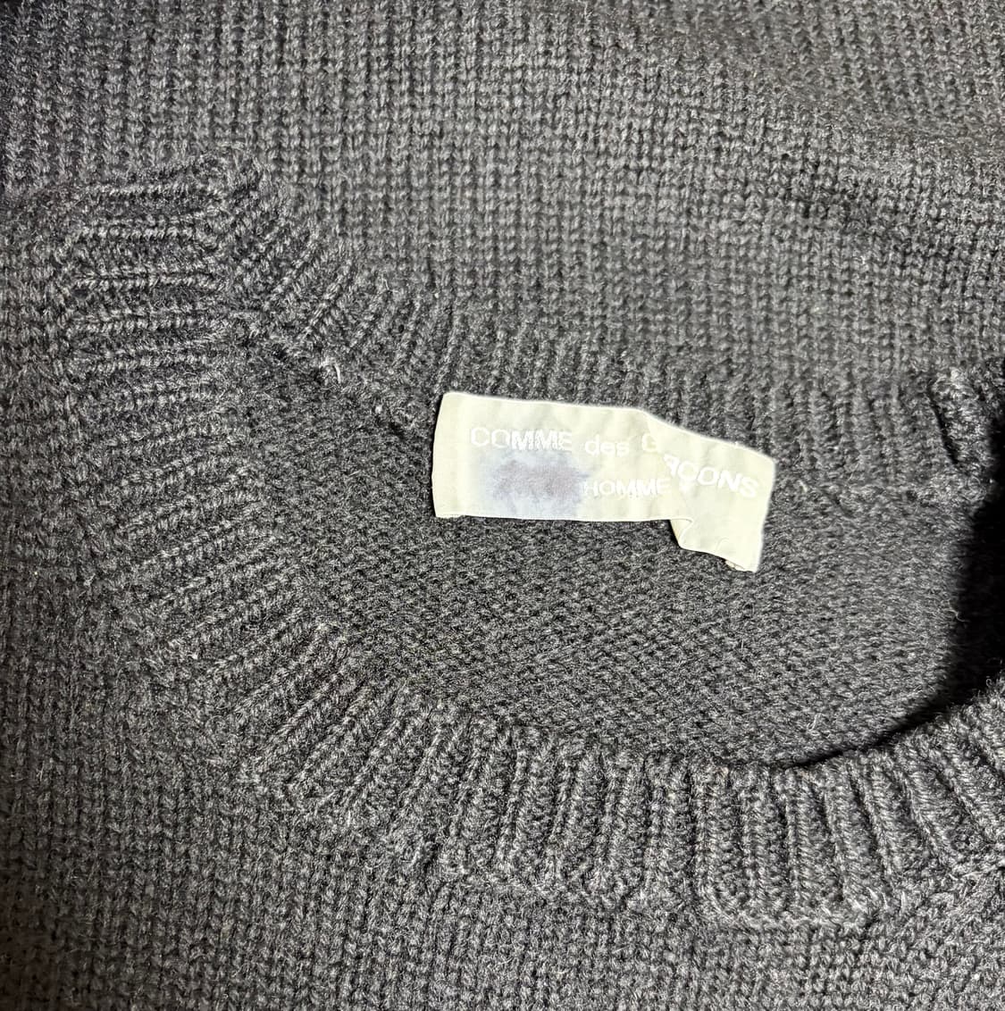 [L] 빈티지 80s 꼼데가르송옴므 니트 블랙 상품이미지3