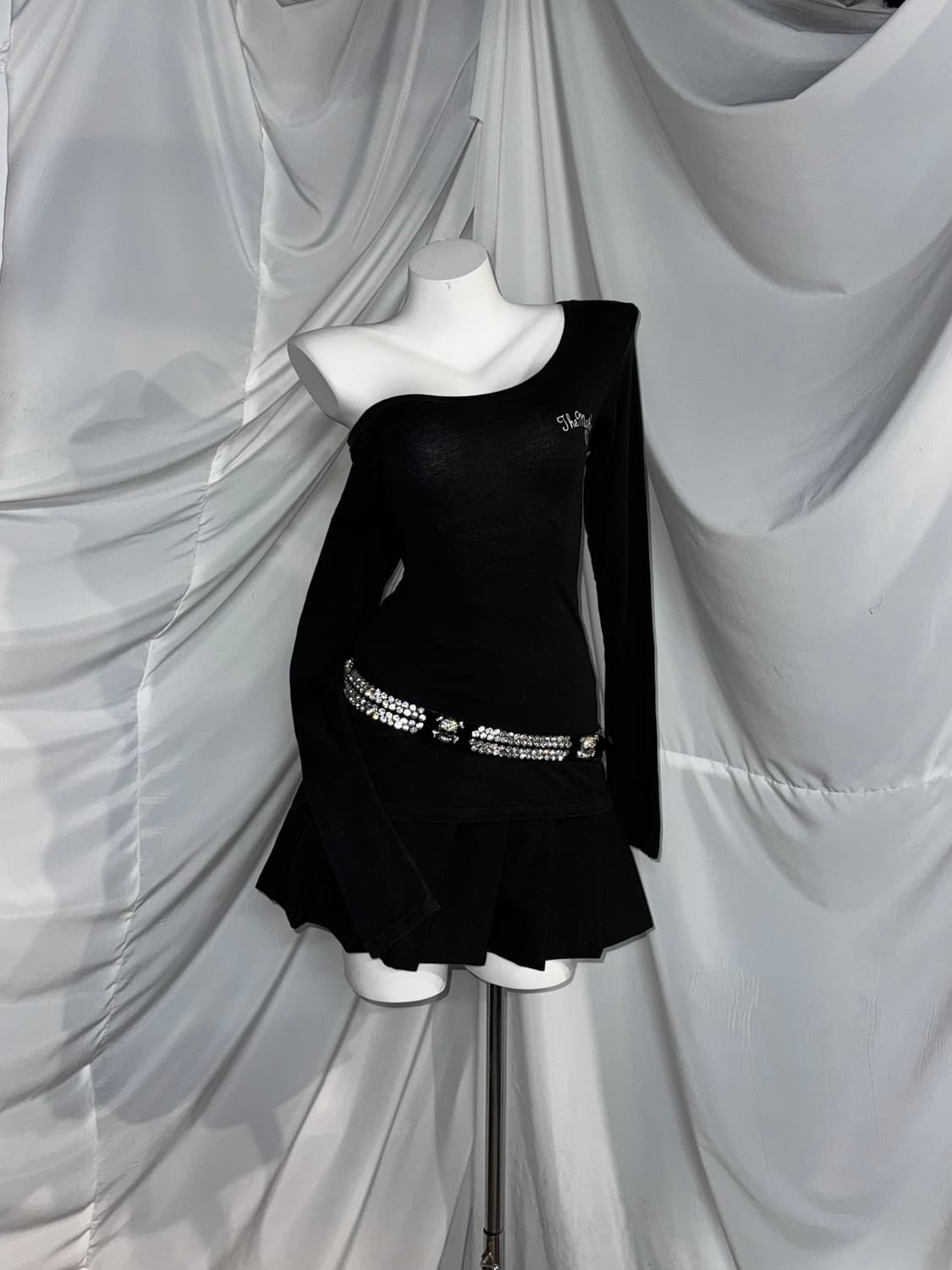 블랙 데일리 펑크 힙 딱붙 코디세트 상품이미지4