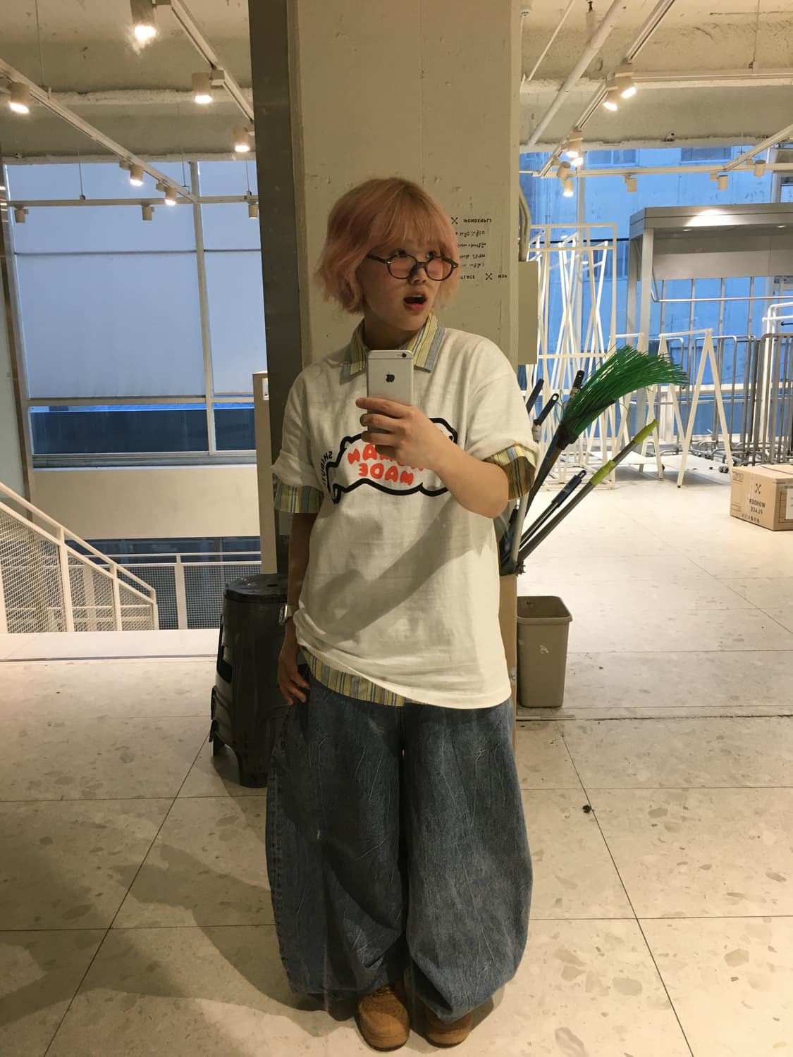 휴먼메이드 애니멀 그래픽 티셔츠 래빗 화이트 시부야 파르코 스토어 한정 상품이미지2