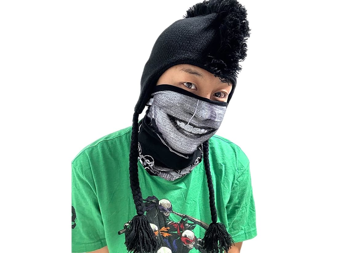 빈티지 모호크헤어 울 댕기머리 이어플립 비니 모자 상품이미지1