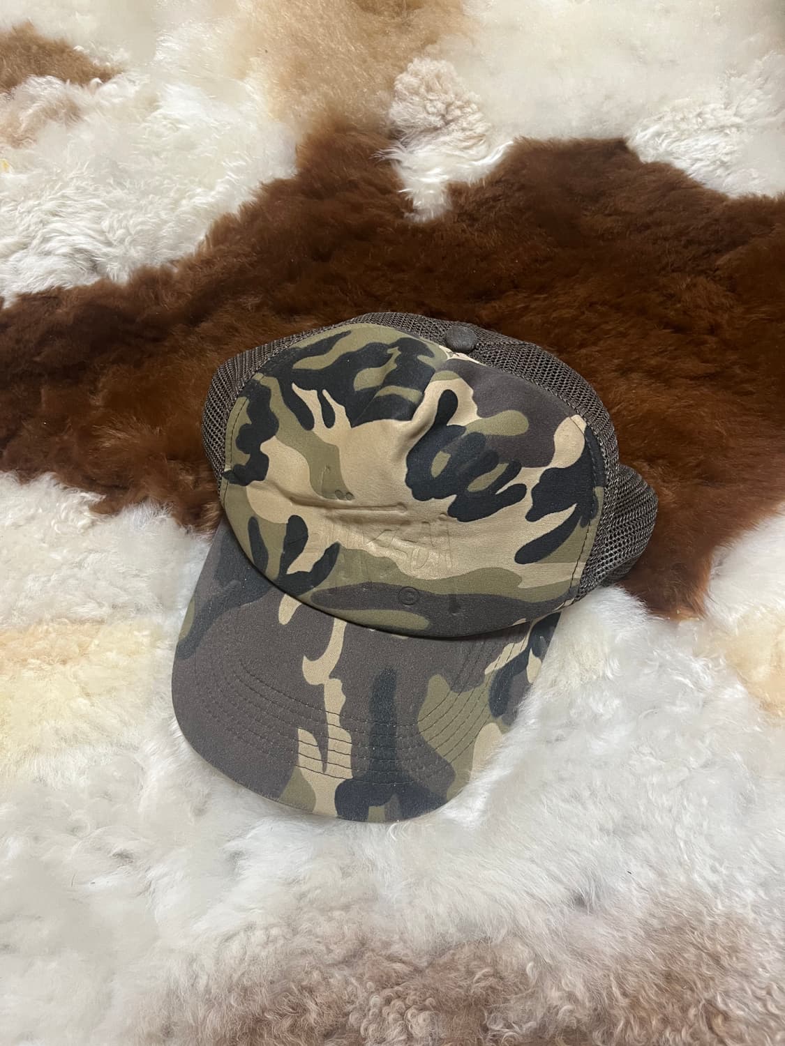 90s 올드 스투시 아카이브 카모 트러커캡 상품이미지1