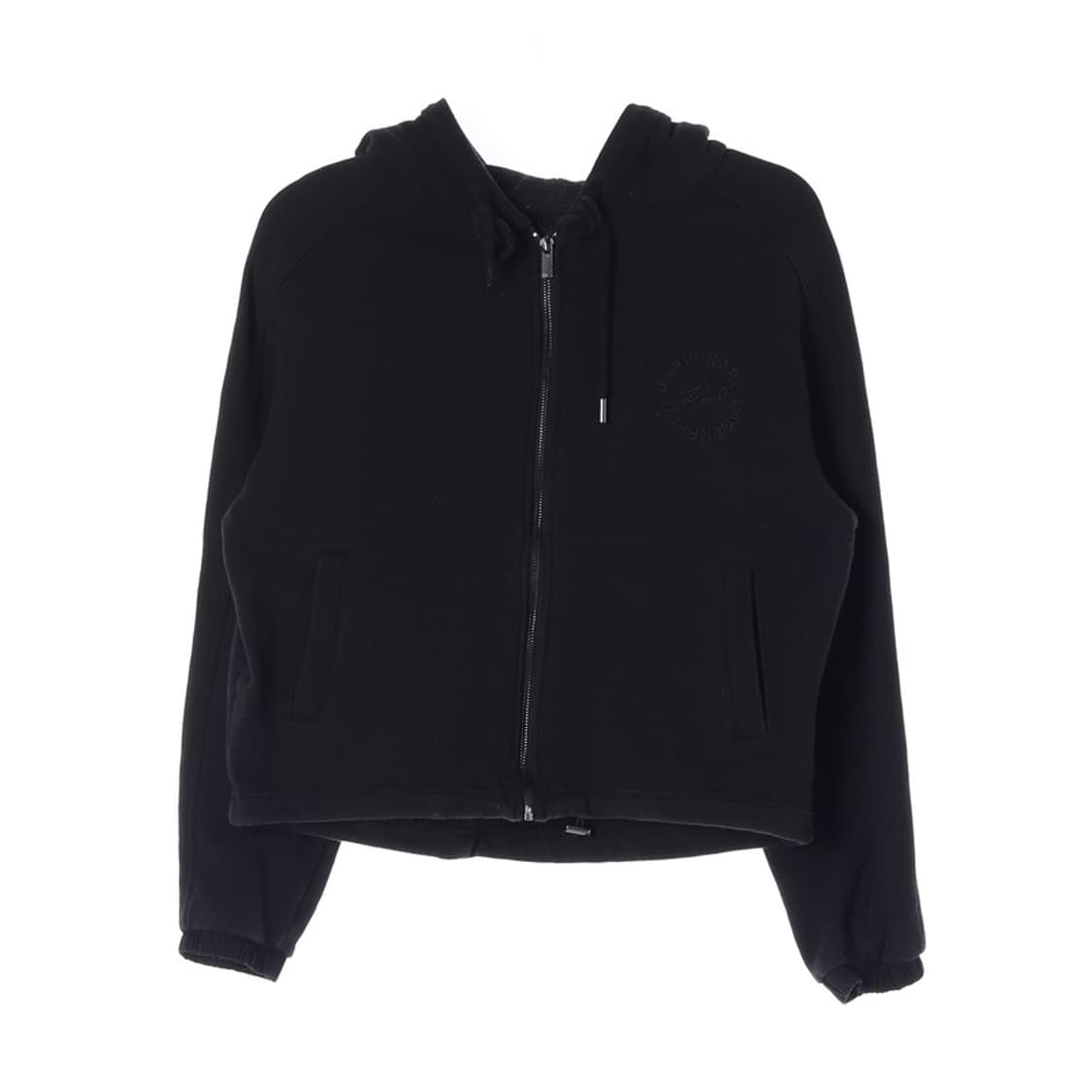 칼라거펠트 블랙 로고 자수 후드 집업 66 상품이미지1