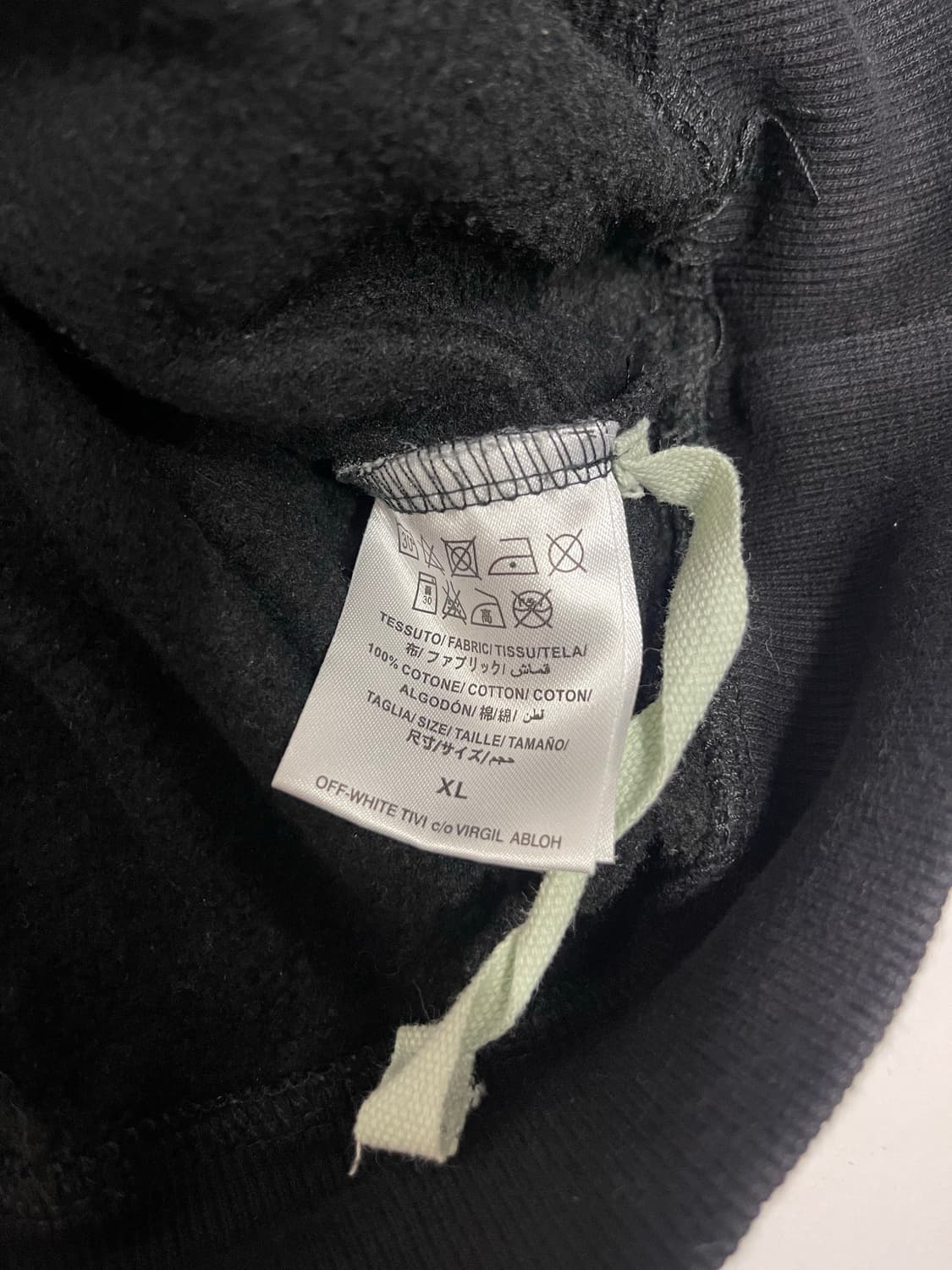 오프화이트 미러미러 블랙 후드티 L 상품이미지7