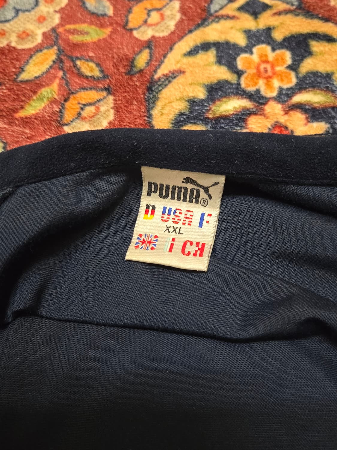 [90s XXL] Vintage 푸마 벨루어 사이드라인 트레이닝 자켓 상품이미지9