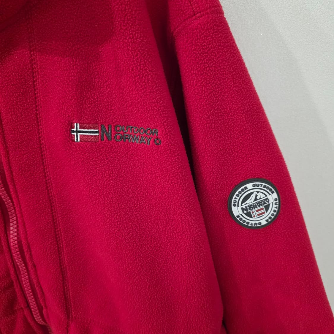 아웃도어 노르웨이 남성 플리스 자켓 레드 상품이미지4
