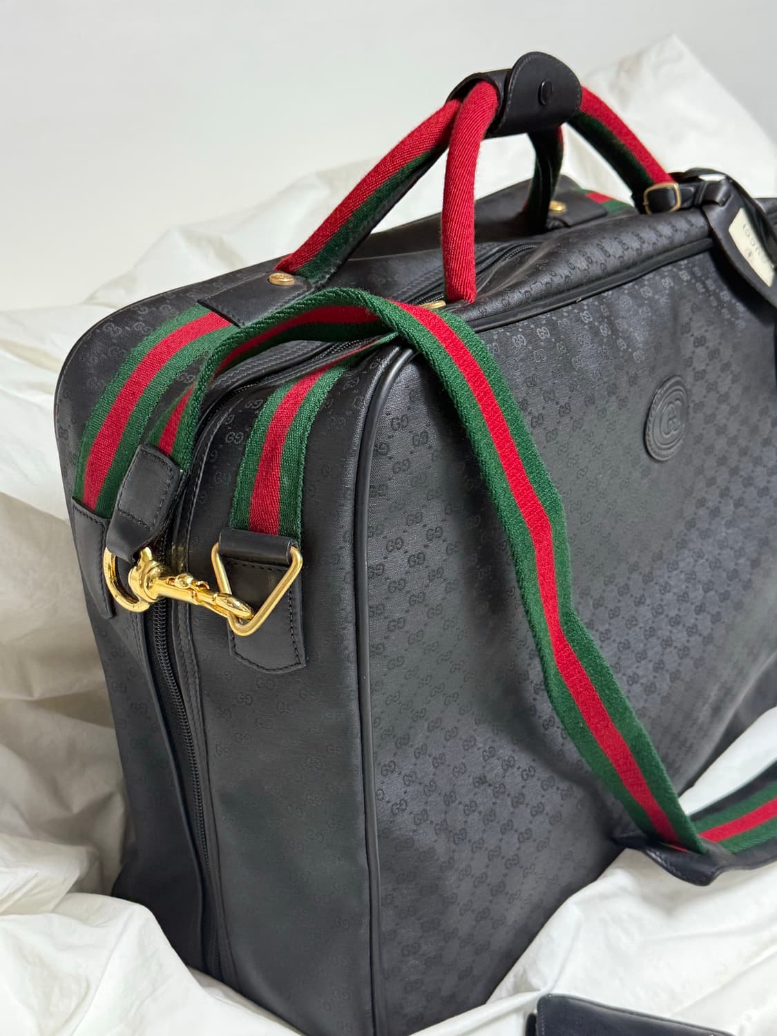 구찌 가죽 여행용 초대형 보스턴백 블랙 상품이미지2