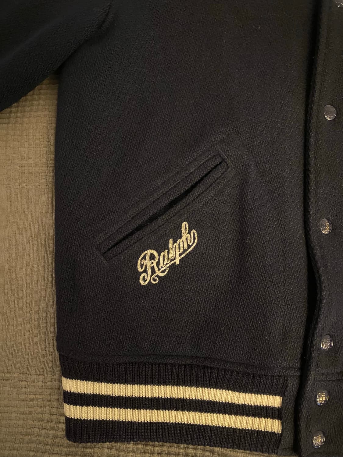 (초판)21FW 폴로 랄프로렌 X 뉴욕 양키스 울 바시티자켓 L 사이즈 상품이미지7