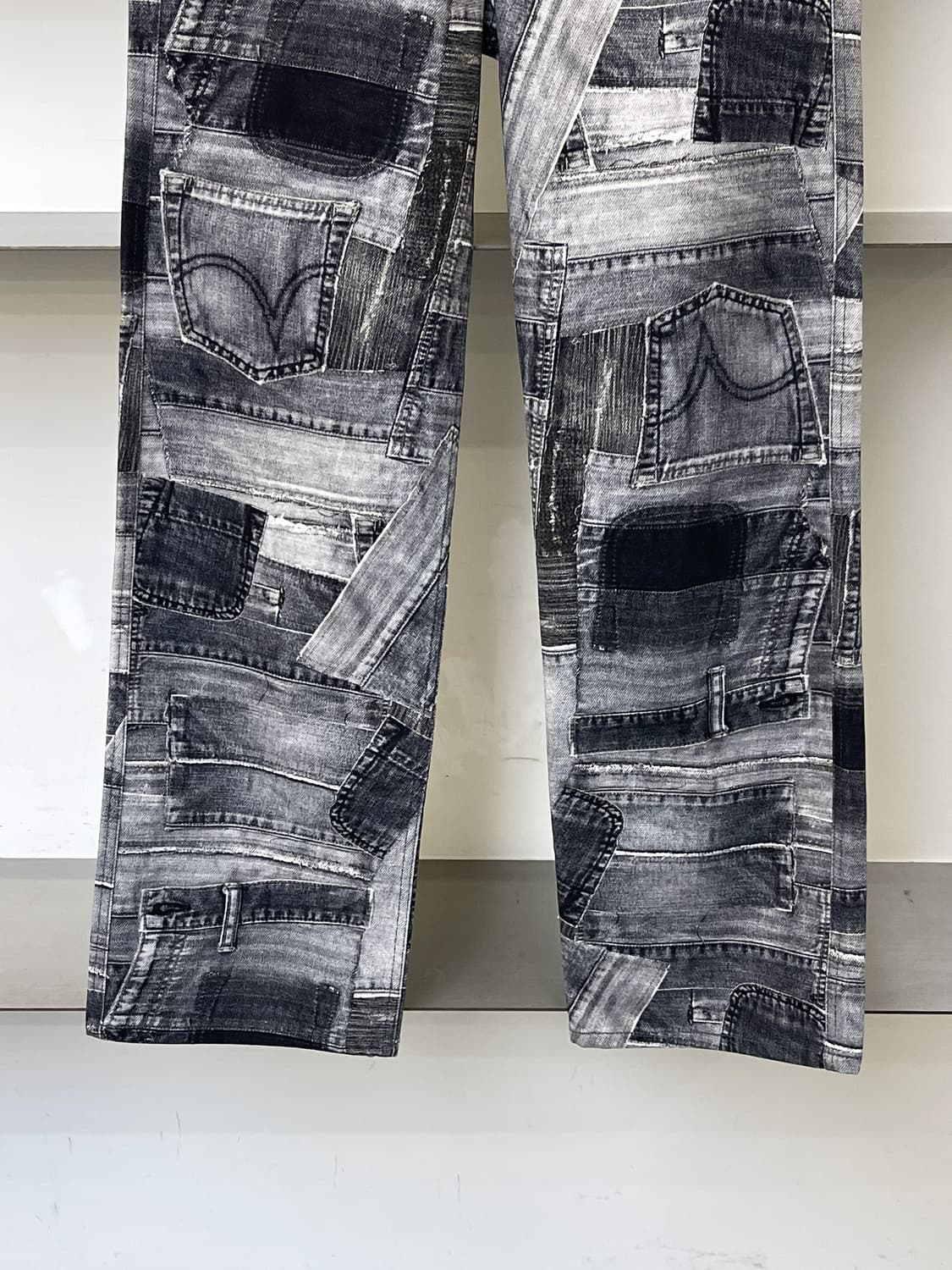 앤더슨벨 BRNO 패치워크 프린티드 와이드 진스 상품이미지4