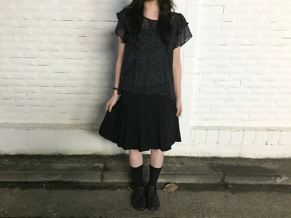 빈티지 시스루 도트 블라우스  상품이미지4