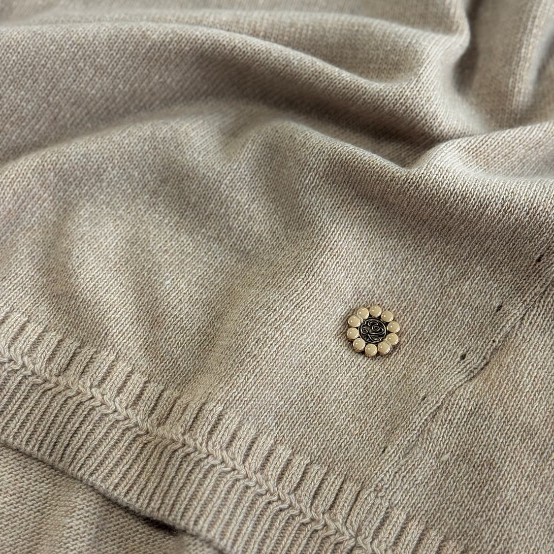 오즈세컨 비즈포인트 캐시미어100 니트 탑 상품이미지3