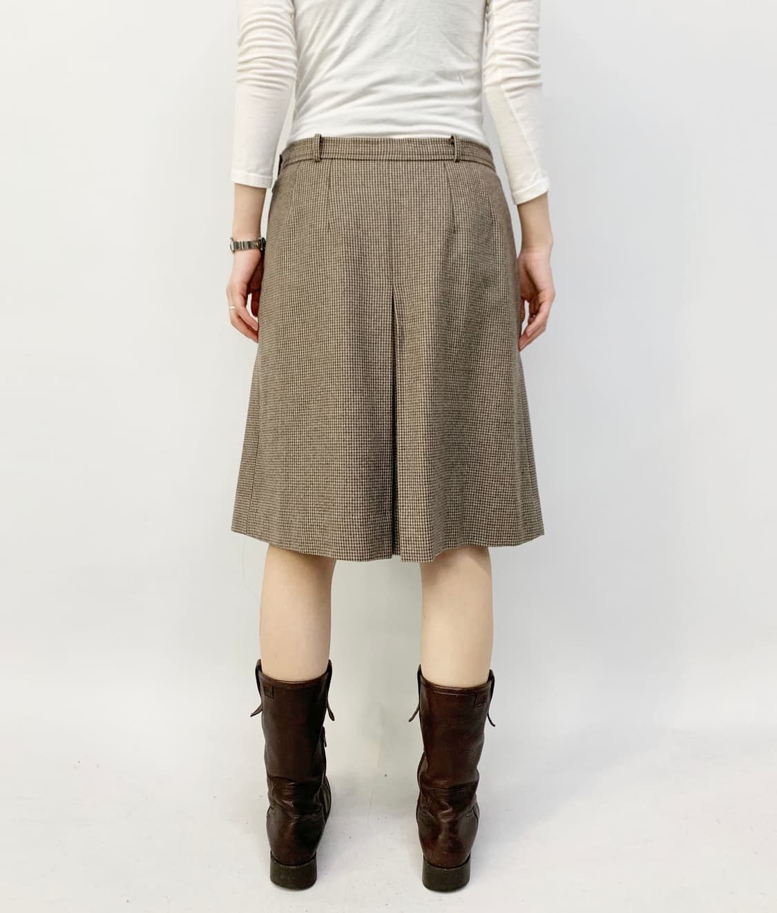 버버리 울 플리츠 스커트 상품이미지4