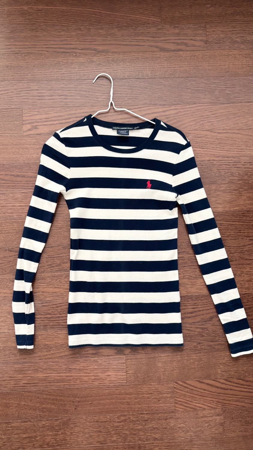 폴로랄프로렌 스포츠 스트라이프 딱붙핏 긴팔티 상품이미지1