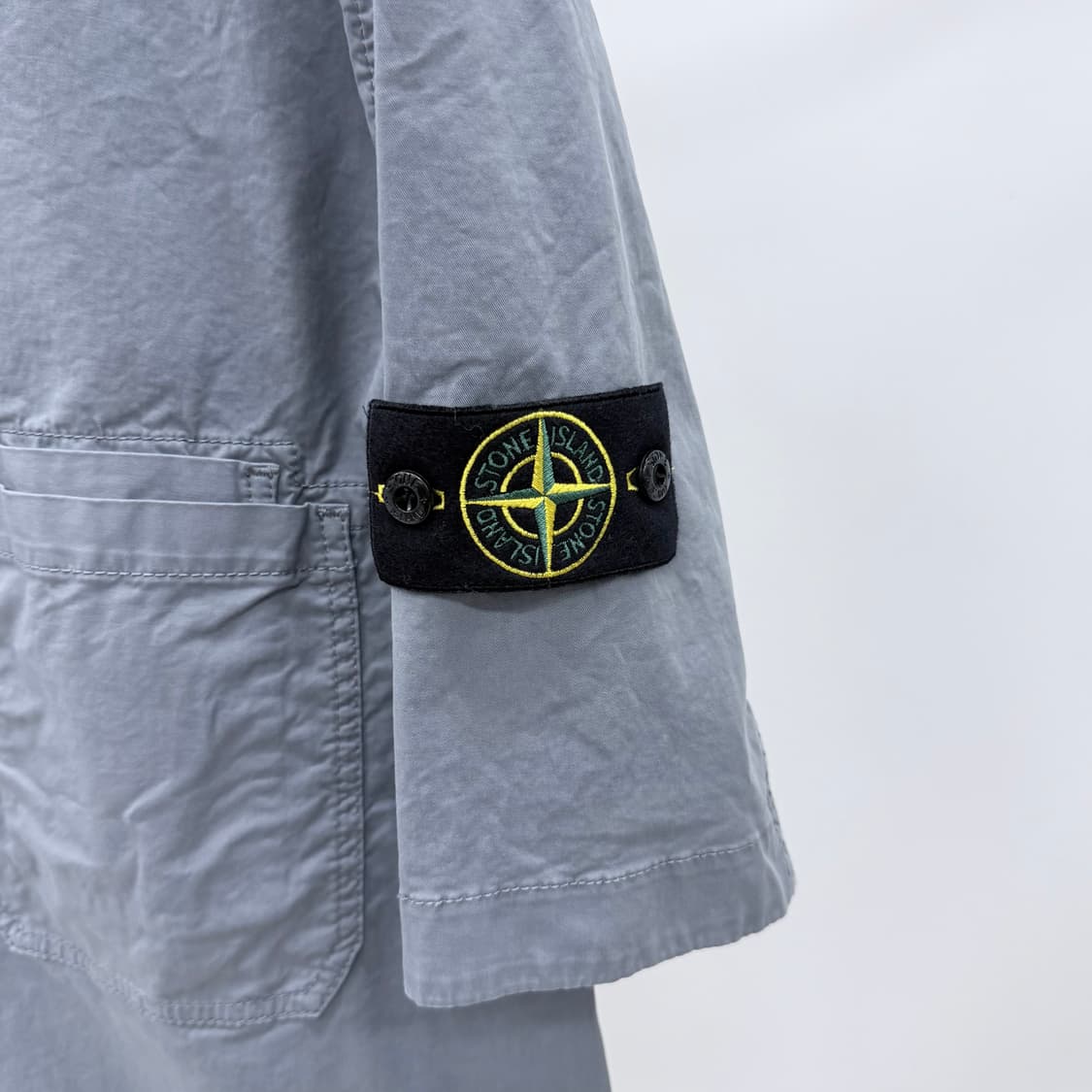 [미사용/2XL] 스톤아일랜드 수피마 코튼 트윌 반팔 오버셔츠 상품이미지2