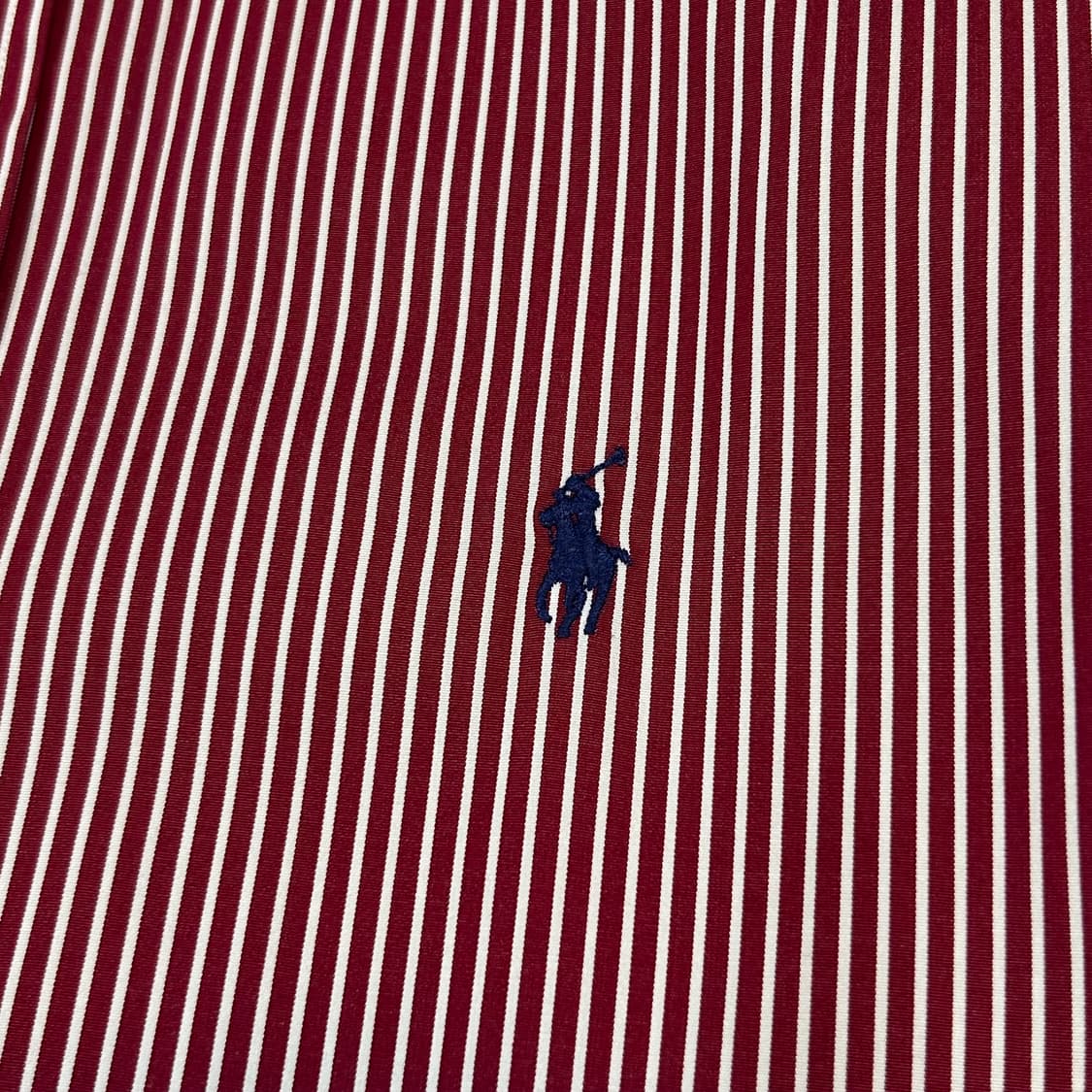 L) 폴로 랄프로렌 클래식 레드 스트라이프 포플린 셔츠 T86 상품이미지4