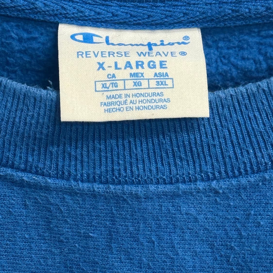 챔피온 리버스위브 블루탭 맨투맨 블루 XL 상품이미지2
