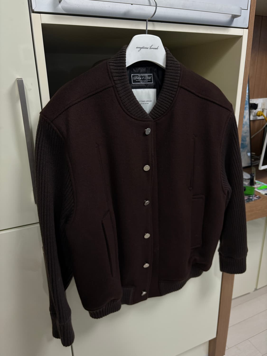 애니타임로릭 봄버 블루종 자켓 브라운 L 상품이미지5