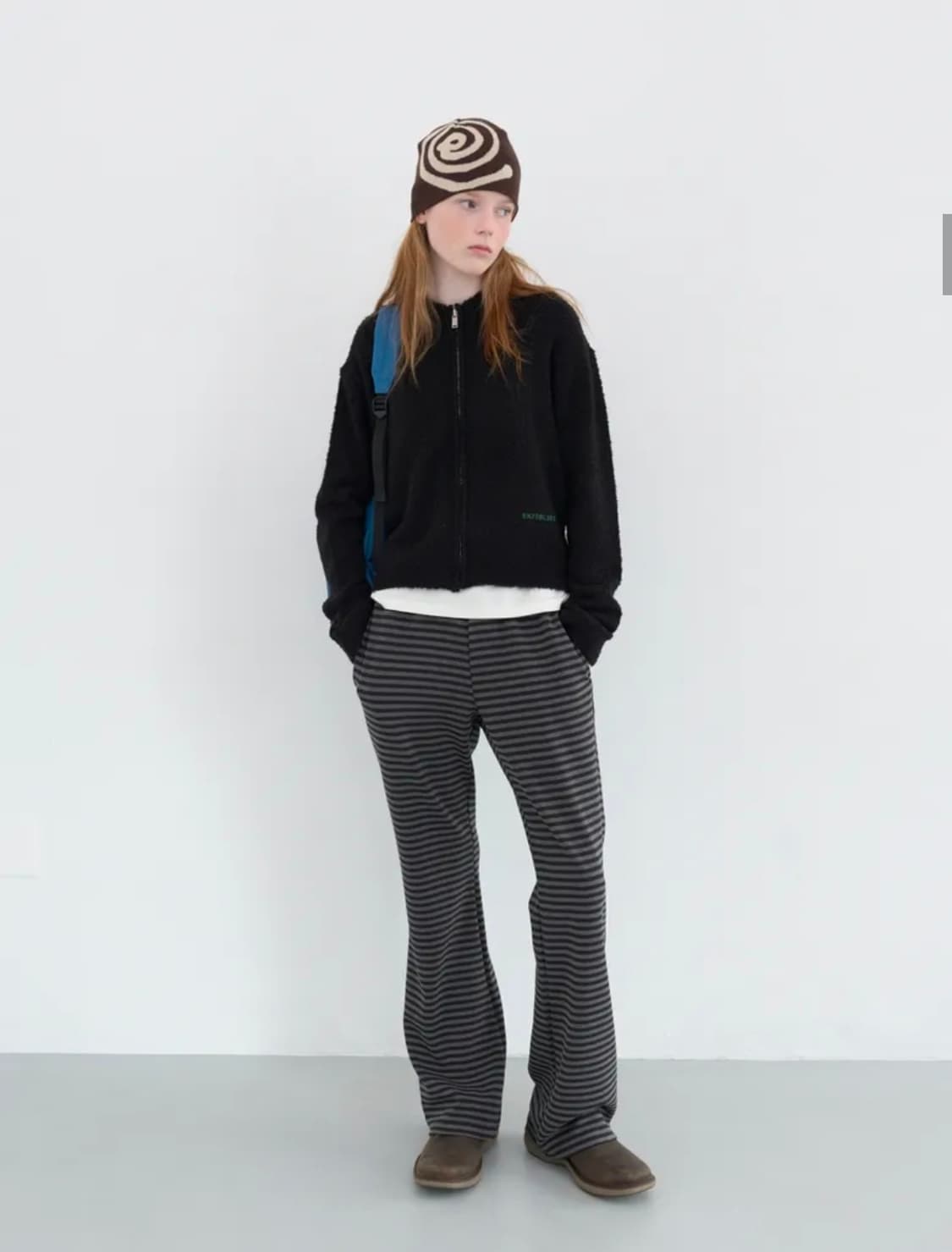 엔조블루스 마일드 스트라이프 밴딩 팬츠 부츠컷 S 상품이미지1