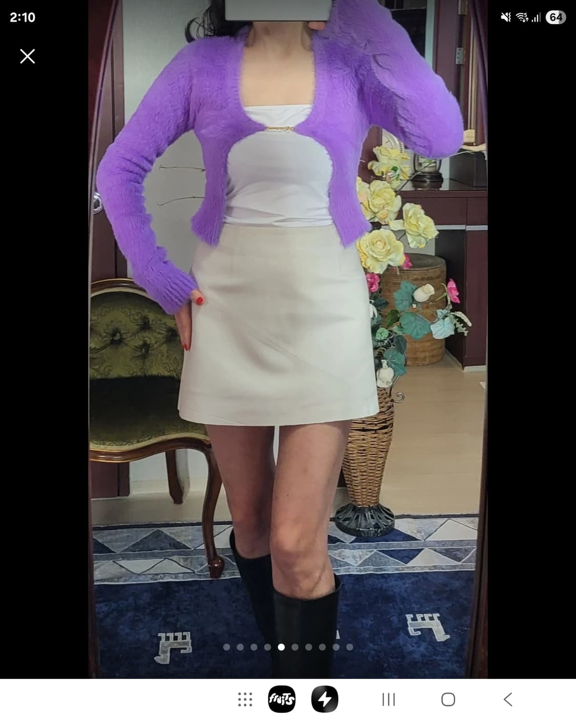 정품 자끄뮈스 라마이유 네브 망슈 가디건 연보라  상품이미지4