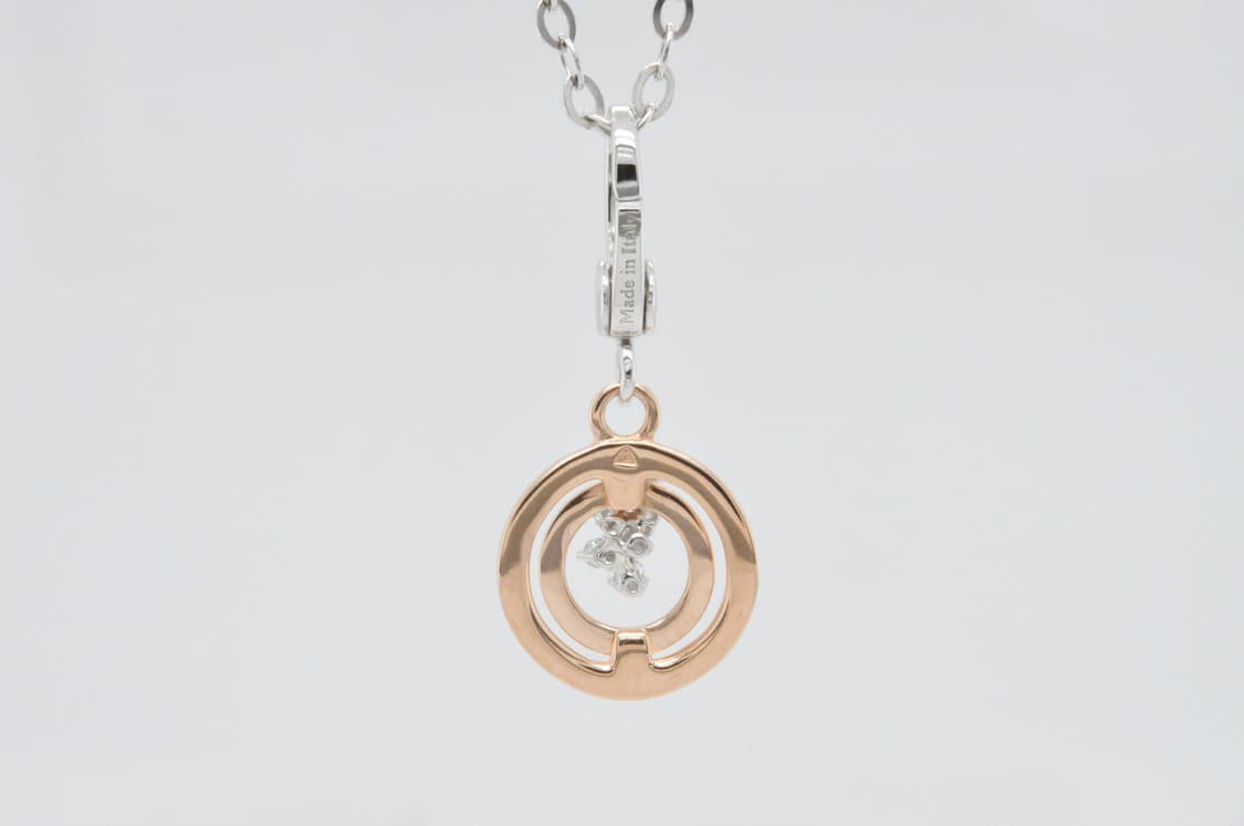 다미아니 소피아로렌 18K 화이트골드 핑크골드 천연 다이아 목걸이 펜던트 상품이미지5