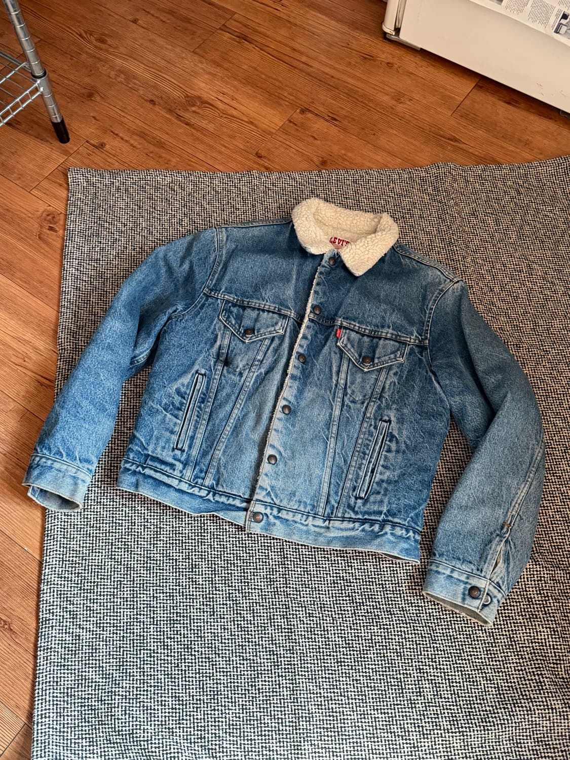 7,80s USA 리바이스 쉐르파 트러커 44R(XL) 상품이미지1