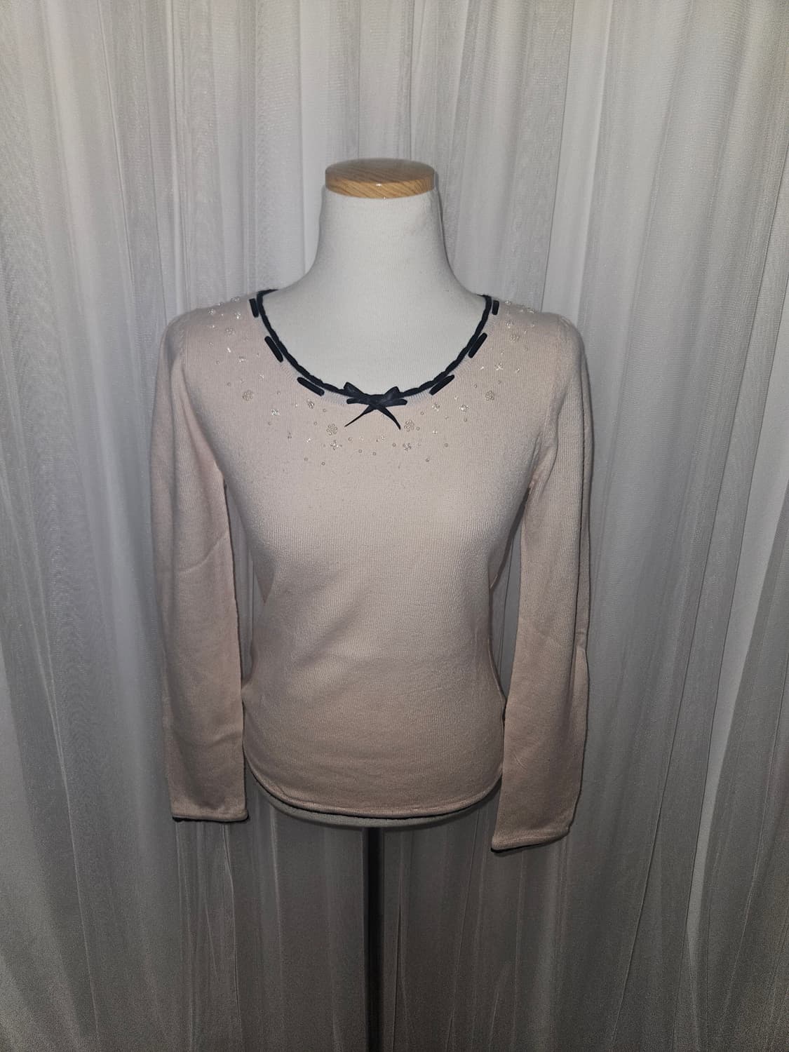 SC 베이비핑크 밀키 스트로베리🍓 히메 리본 니트 상품이미지1