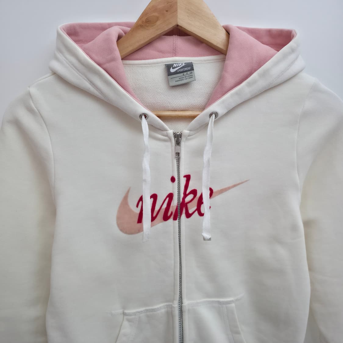 [S] 나이키 y2k 화이트/핑크 후드집업 상품이미지2