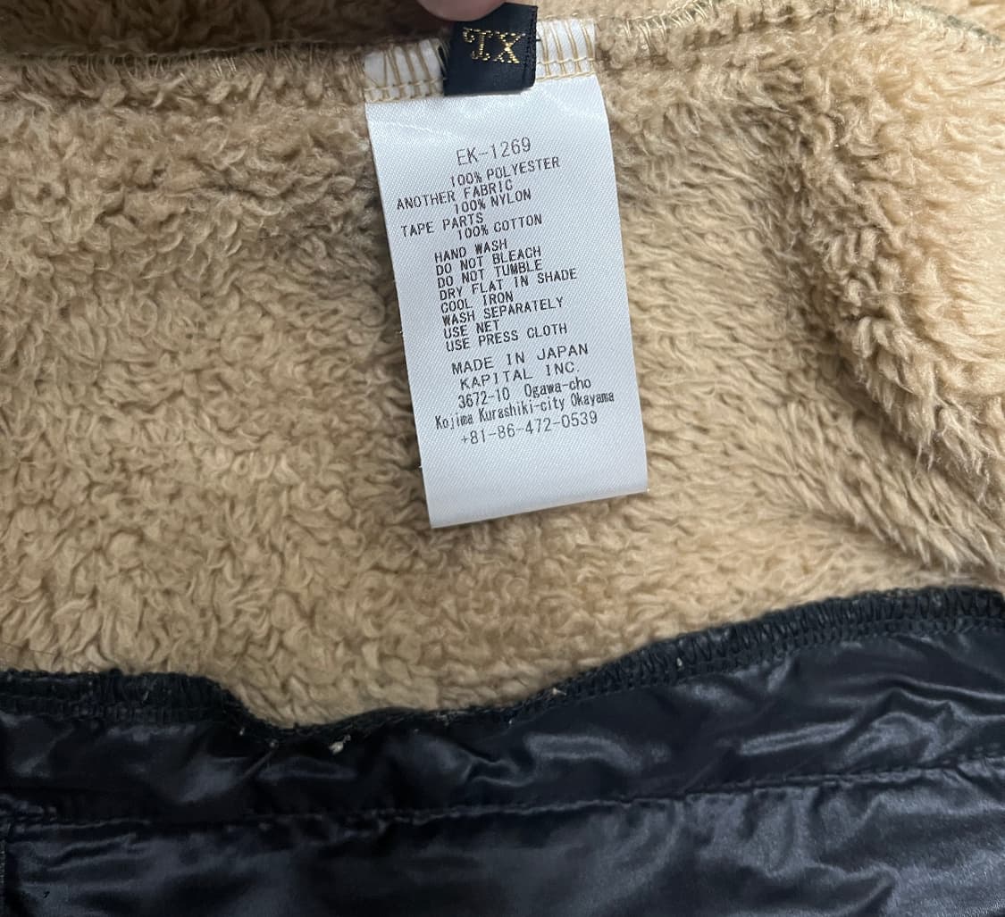 (4 사이즈)캐피탈 드렁큰 스트라이프 플리스 집 블루종 카키 상품이미지7