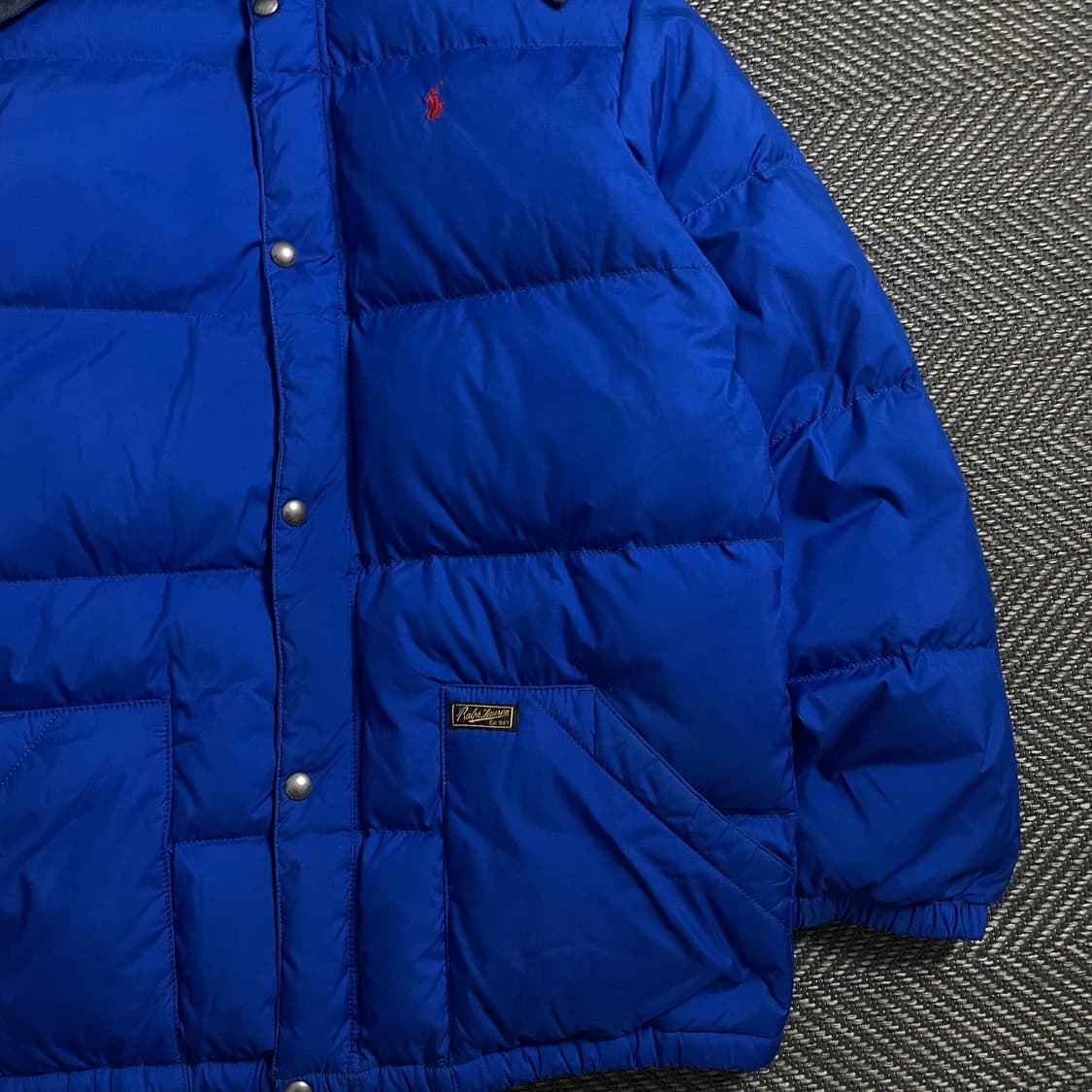폴로 랄프로렌 포니 구스다운 푸퍼 후드 패딩 블루 y 4760 상품이미지3