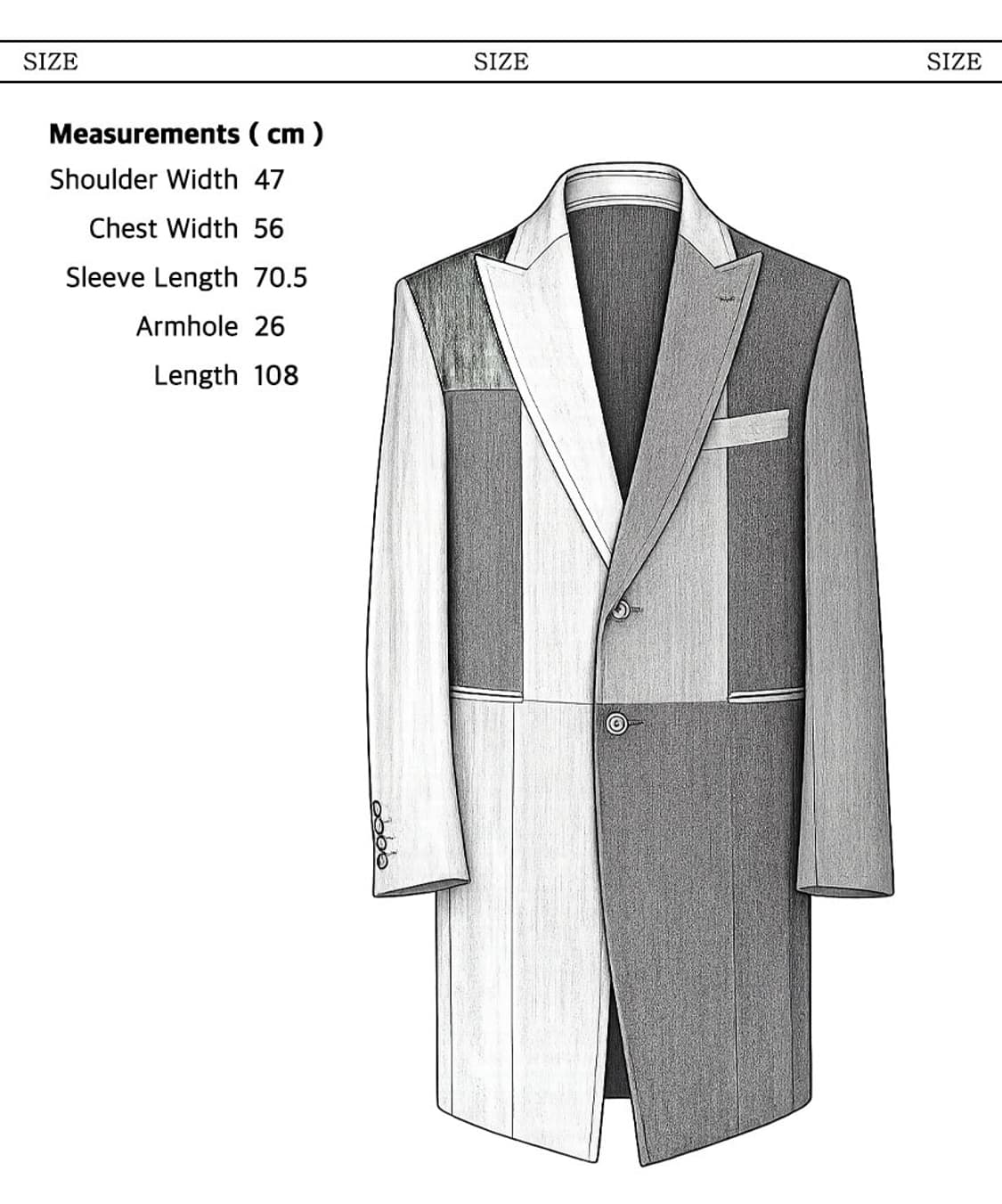 KENZO Homme 슬림 핏 투톤 싱글 코트 상품이미지2