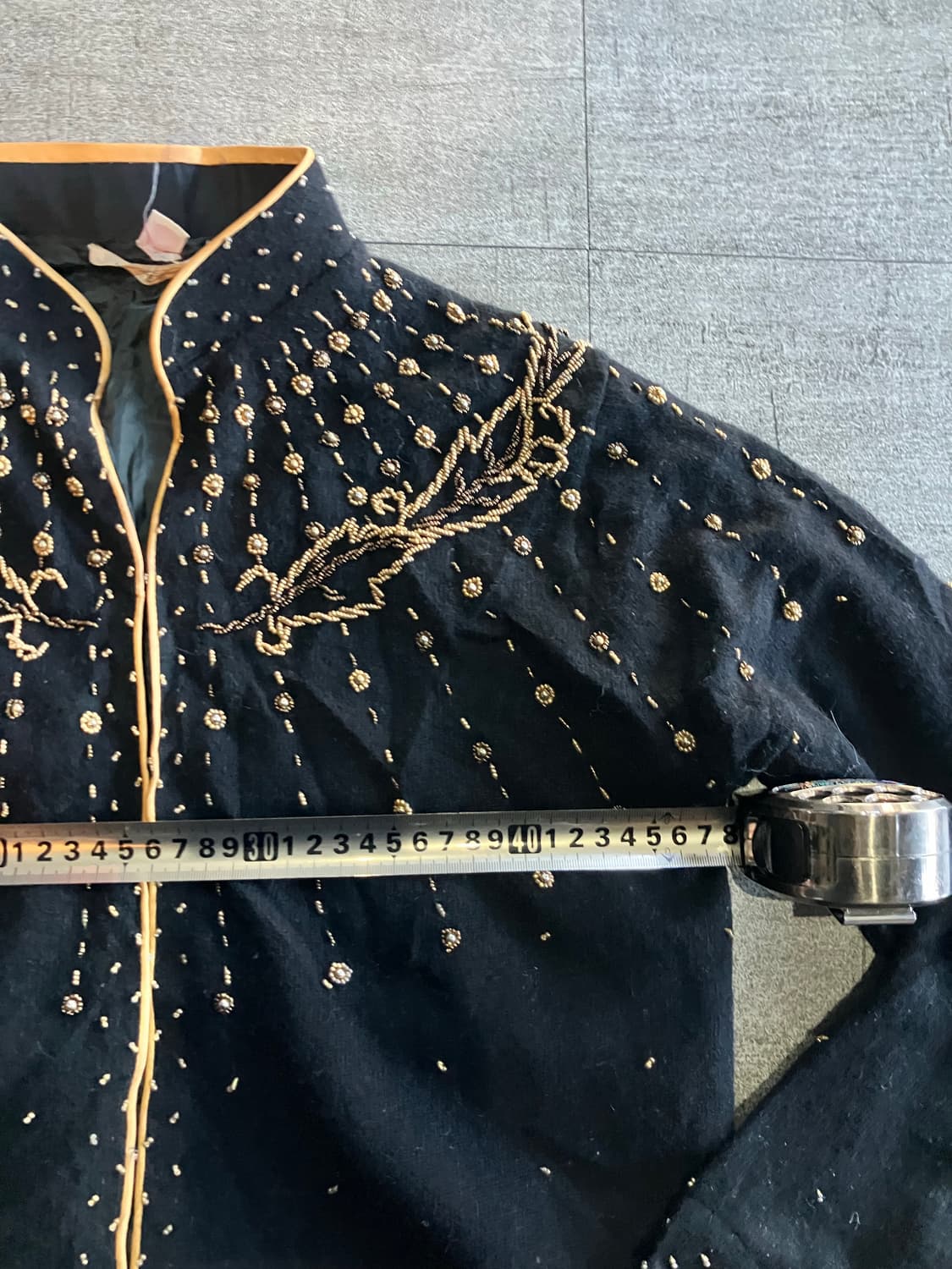 일본빈티지 오리엔탈보헤미안 큐빅명화 노르딕 넥가디건자켓 상품이미지2