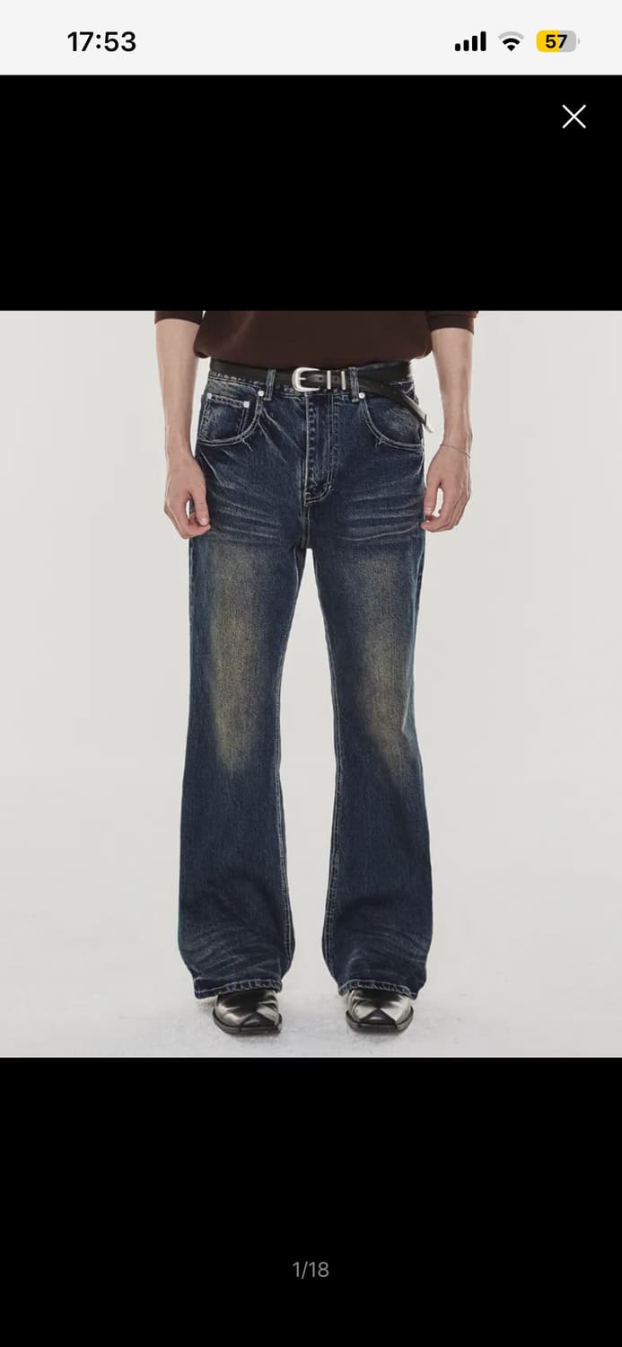 기철 DARK EYE BOOT CUT JEANS (INDIGO) 상품이미지1